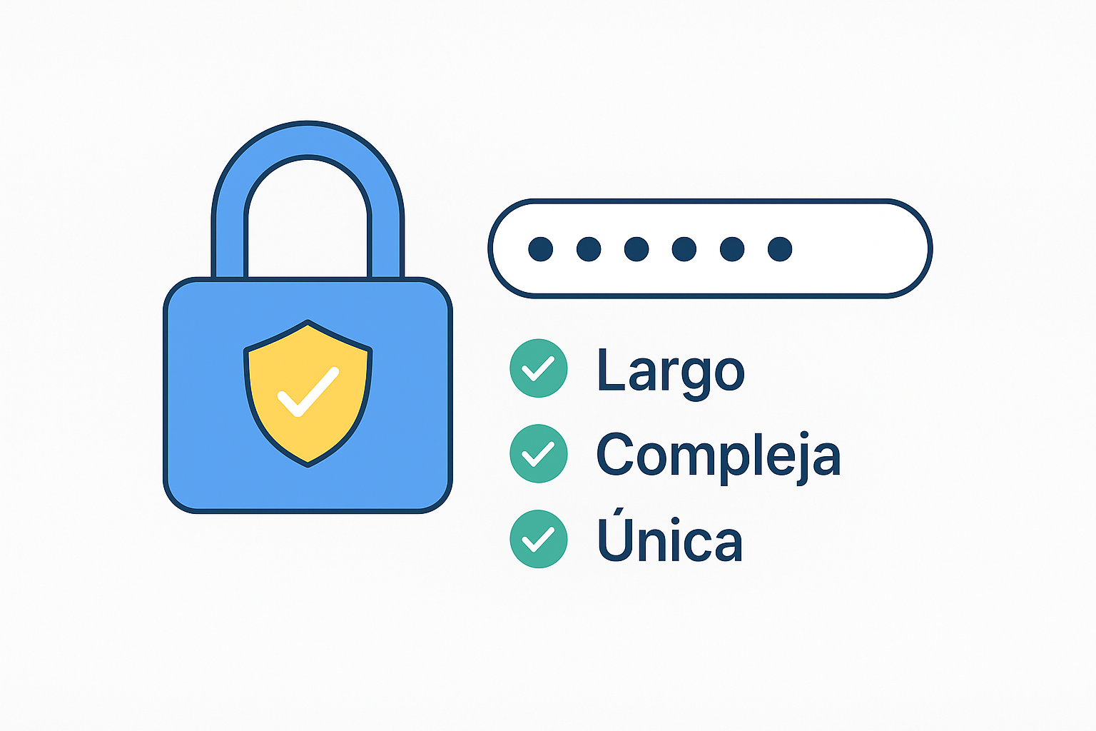 Illustration of a secure password concept